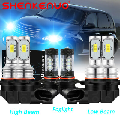 For Chrysler PT Cruiser 2001-2005 6X LED Headlight High Low Beam + Fog Lights