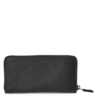 Pre-owned Coach Ladies Zip Around Wallet 1941 Black Co Car Acc Zip 58183 Bpblk