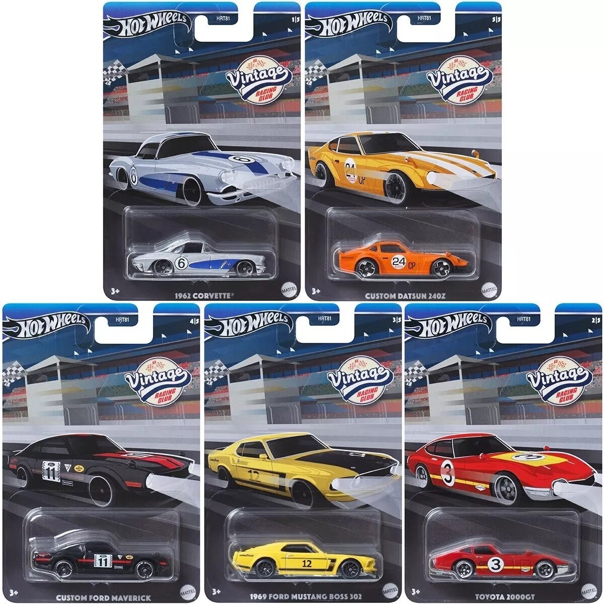 ☆*☆様 Hot Wheels Vintage Race Team セット 2024 Hot Wheels Vintage Racing Club Complete Set of 5 models