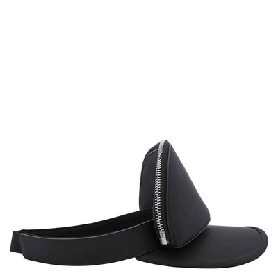BURBERRY BURBERRY BLACK ZIP DETAIL VISOR HAT