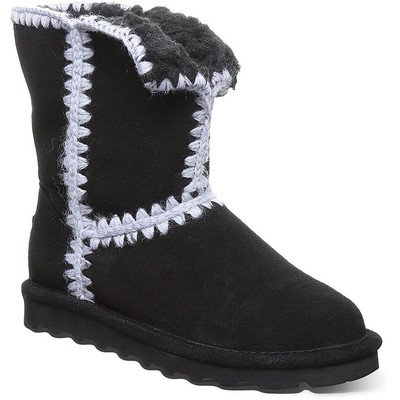 Женские ботинки из овечьей шерсти Bearpaw Penelope черного цвета, размер 10, средний (B,M), BHFO 6753