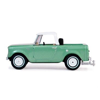 1/64 1965 Harvester Scout Half Cab Pickup, Aspen Green, Blue Collar 13 35280-A