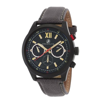 Brooklyn Watch Co. Мужские кварцевые часы Stuyvesant с зеленым циферблатом BW-8128-GQ-08-GRY