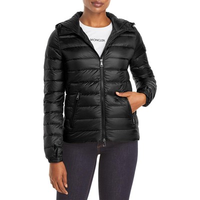 Moncler Женская темно-синяя стеганая легкая куртка-пуховик с капюшоном XS BHFO 9611