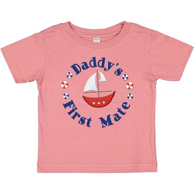 Inktastic Daddy's First Mate Baby T-Shirt Sailboat Daddy Fathers Day Dad Sailing