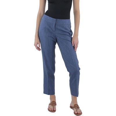 Женские синие однотонные брюки Kasper Petites 2P BHFO 4479