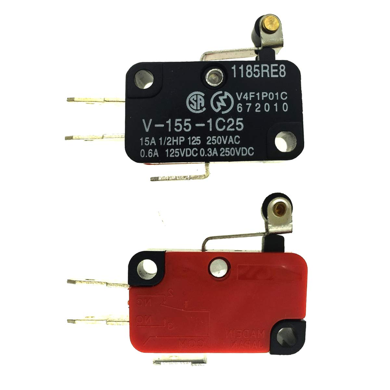 V-155-1C25 Micro Limit Switch Short Roller Lever Arm SPDT Snap...
