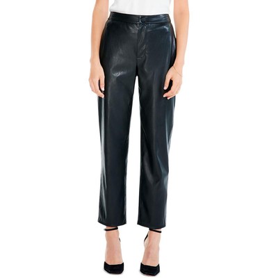 

Женские черные прямые брюки из искусственной кожи Nic + Zoe  BHFO 2293, Black onyx, H221312