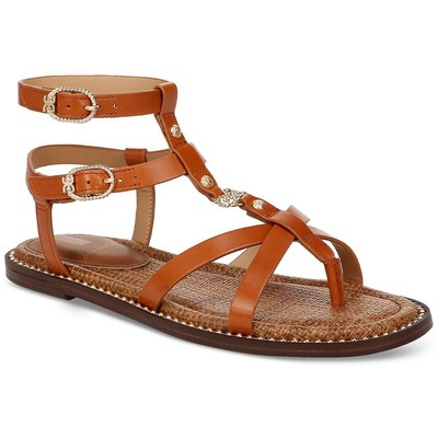 Женские босоножки-стринги Sam Edelman с ремешком на щиколотке из искусственной кожи Talya BHFO 2902
