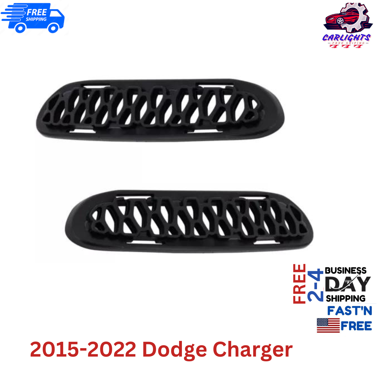 Fits Dodge Charger Bumper Trim For 2015-2022 Rear Right & Left Side Set 2pc