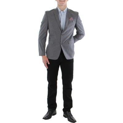 

Perry Ellis Portfolio Мужской серый пиджак в клетку с двумя пуговицами 40 л BHFO 8730, Grey plaid