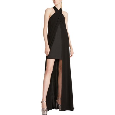 

Halston Женское черное длинное вечернее платье без рукавов Reign  BHFO 9366, Черный