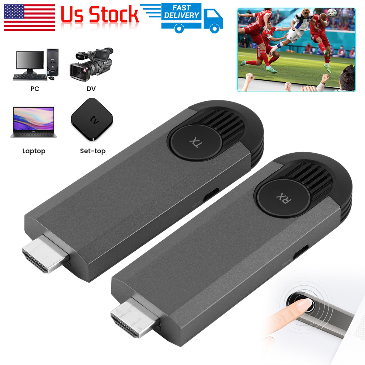 5Ghz WiFi Wireless Dongle HDMI Video Mini Extender W/ Transm