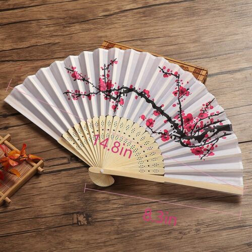 NEW Cherry Blossom Design 14.8 inch Silk Folding Hand Fan