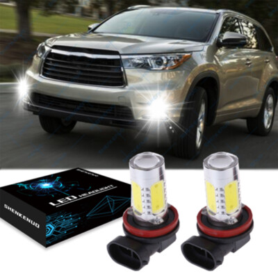 For Toyota Highlander 2014-2019 2PC 6000k White LED Fog Light bulbs