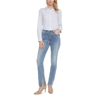 

Женские джеггинсы Alina Denim с высокой посадкой и разрезом по низу NYDJ BHFO 7048, Shoreline, Alina