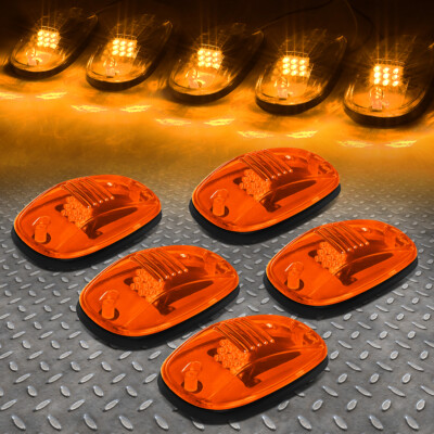 ДЛЯ ГРУЗОВИКА DODGE RAM 02-18 5ШТ ЯНТАРНАЯ ЛИНЗА LED ГАБАРИТНЫЙ ФОНАРЬ НА КРЫШЕ КАБИНЫ 5ШТ.