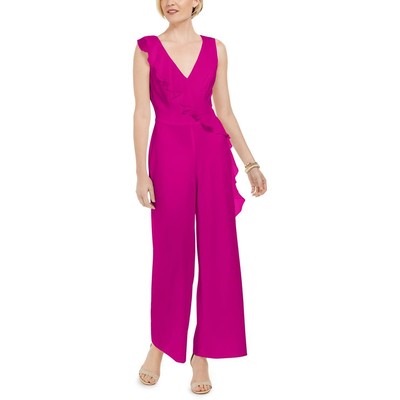 

Женский розовый деловой комбинезон без рукавов с оборками Connected Apparel  BHFO 1488