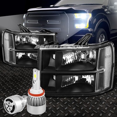 ЧЕРНАЯ ФАРА В КОРПУСЕ + ПРОЗРАЧНЫЙ УГОЛ + БЕЛЫЙ СВЕТОДИОД H8 HID с ВЕНТИЛЯТОРОМ ДЛЯ 07-14 GMT 900