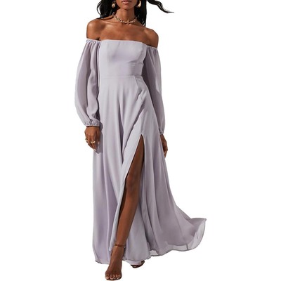 

ASTR the Label Женское фиолетовое шифоновое вечернее платье Lucinda  BHFO 5010, Dusty lavender