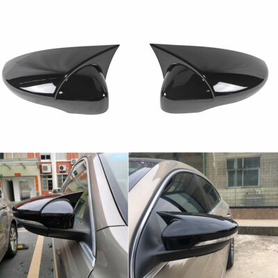 2x Side Rearview Mirror Cover Gloss Black For VW Passat B7 CC Scirocco Jetta MK6
