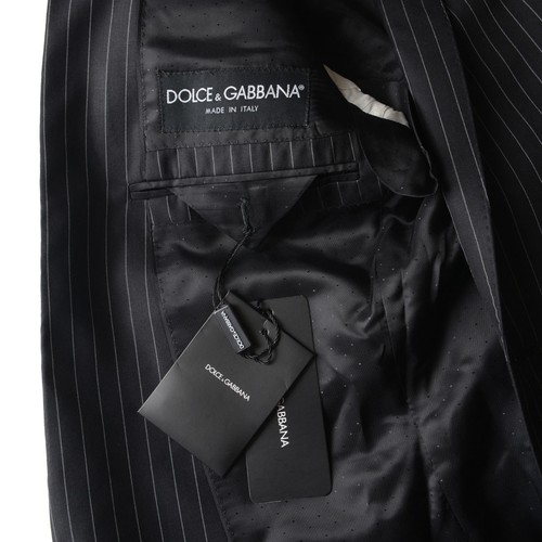 Pre-owned Dolce & Gabbana "gold" Men's Gray Wool Silk One Button Blazer Us 38 It 48