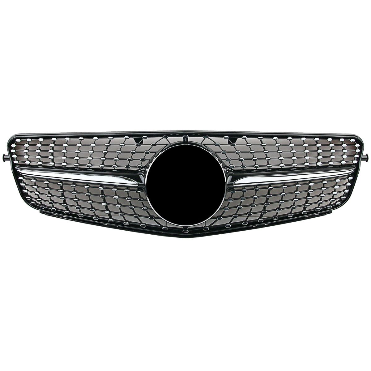 Front Black Diamond Grille For Mercedes Benz W204 C-Class C280 C300 C350 2007-14