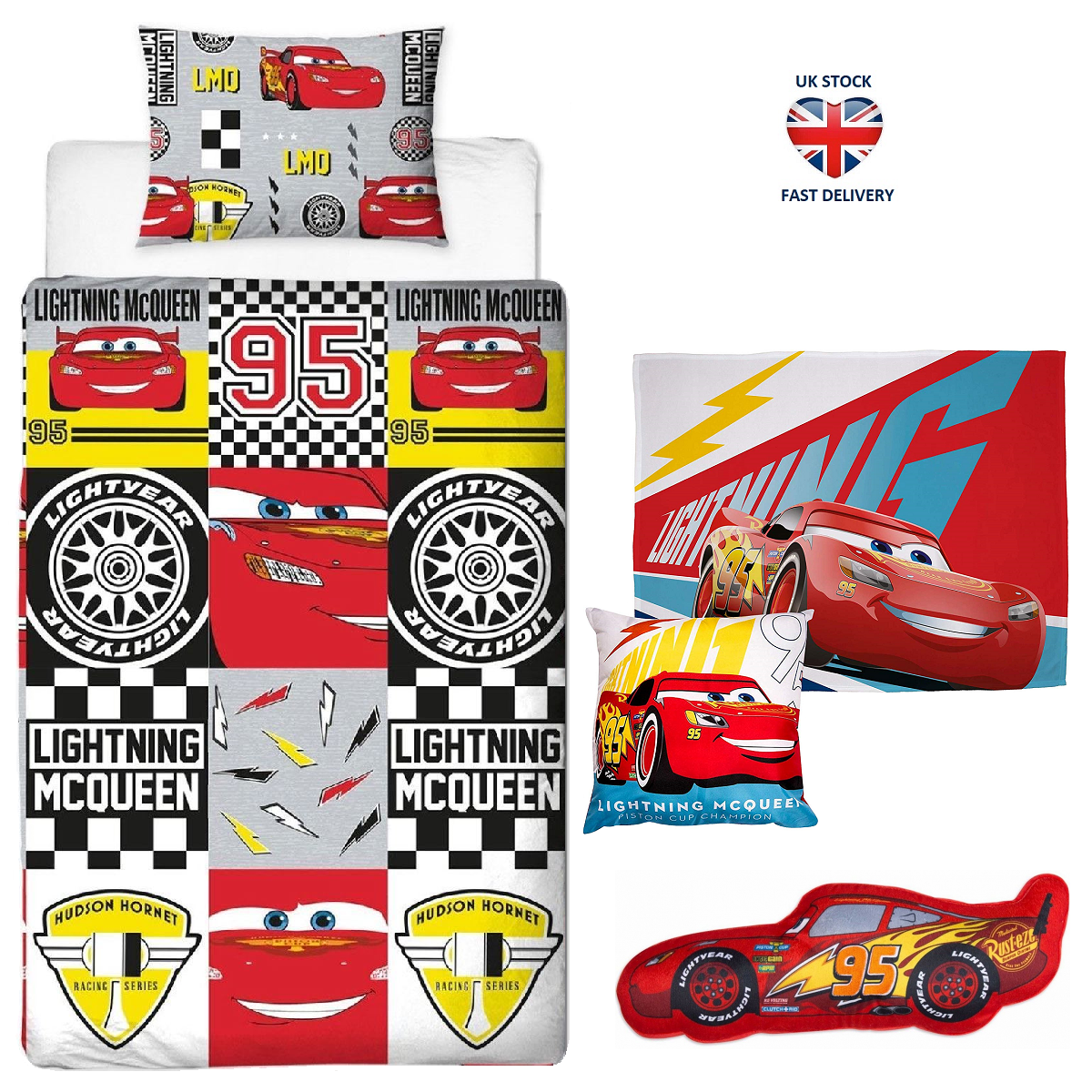 Disney Cars Duvet Cover Set Velocity Racing Lightning Mcqueen