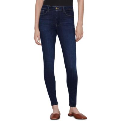 

Женские джинсы скинни Frame Le One Navy Denim Dark Wash со средней посадкой  BHFO 1338, Kodak