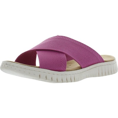 Выскальзывание трикотажа Comfortiva Womens Chelsea Recycled Knit On Pool Slides Shoes BHFO 9544