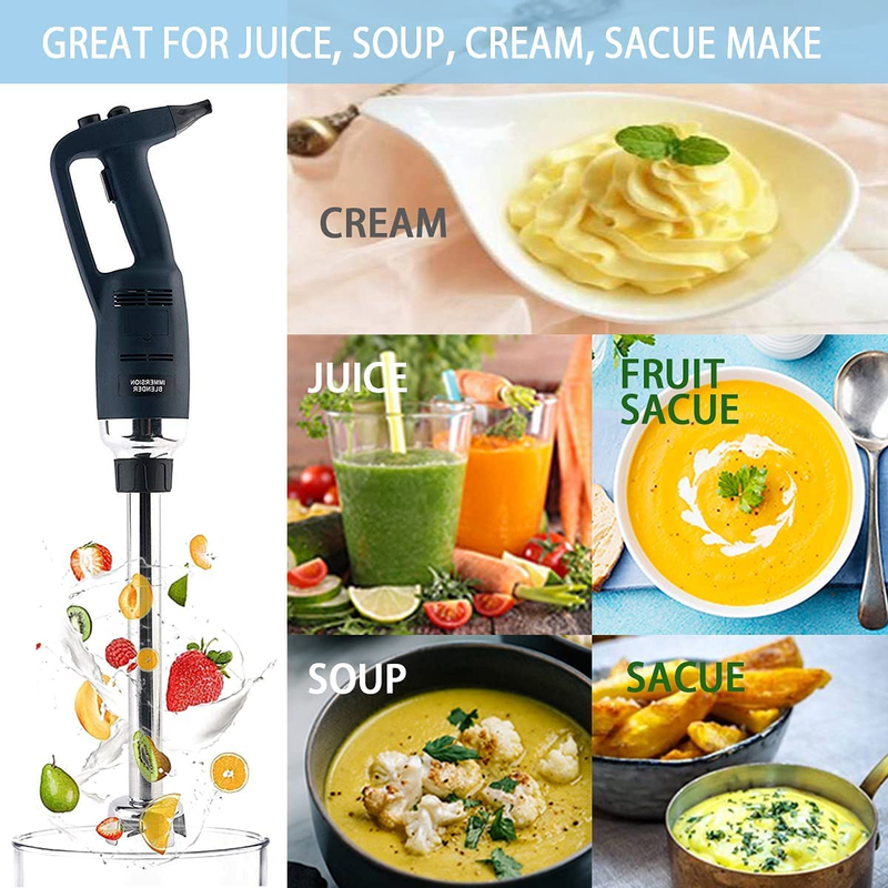 Commercial Immersion Blender 20'' Heavy Duty Hand Blender for Home Restaurant Ha
