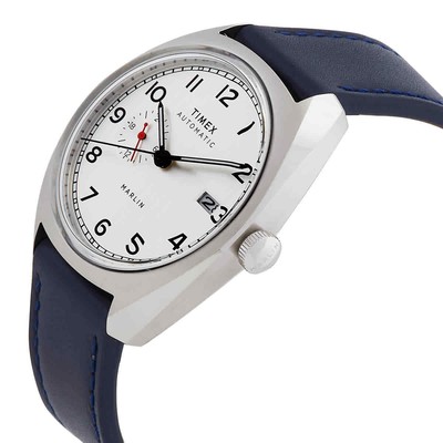 Pre-owned Timex Marlin Automatic Silver Dial Men's Watch Tw2v61900v3