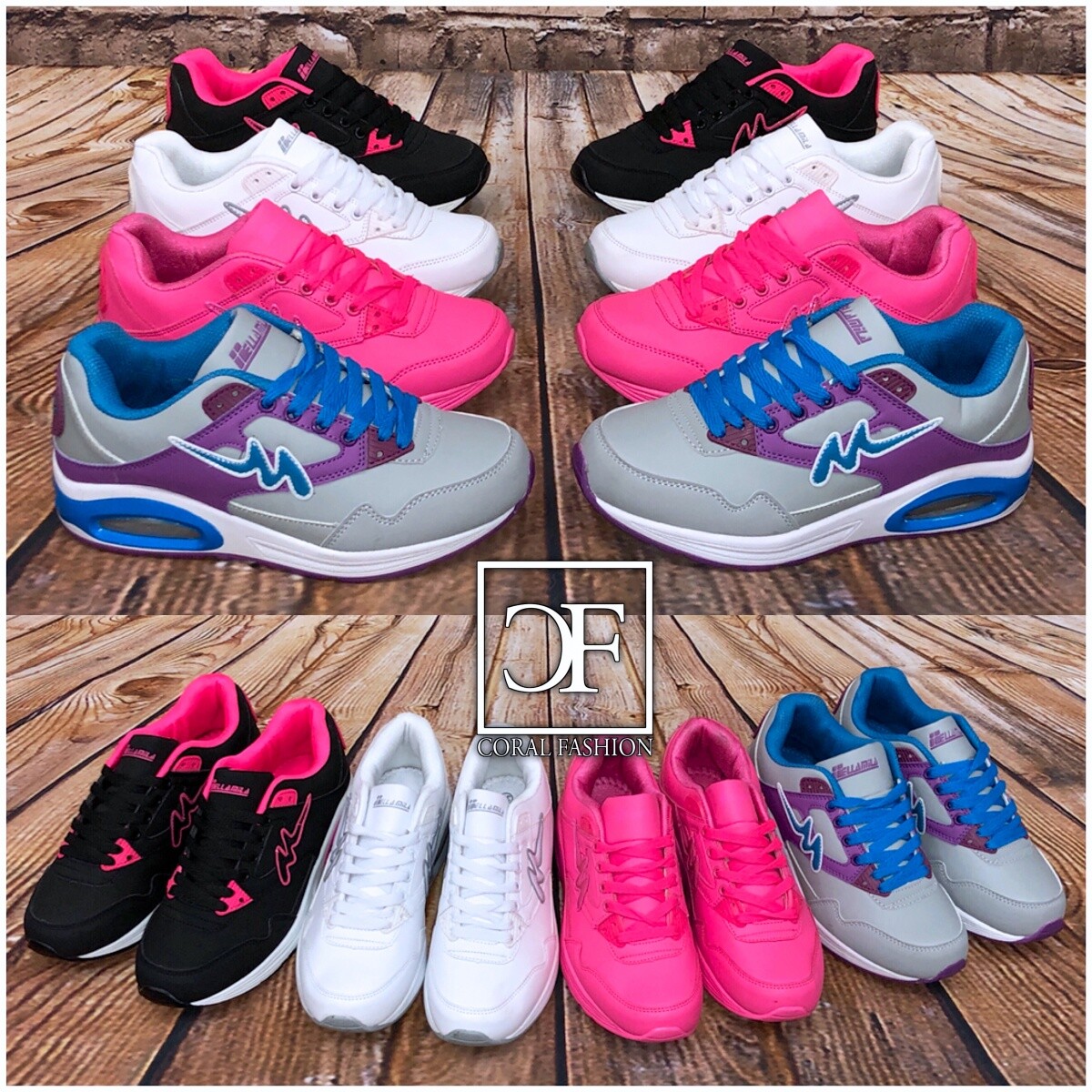 Color DOUBLE LUFT Sportschuhe / Sneakers in 4 Farben
