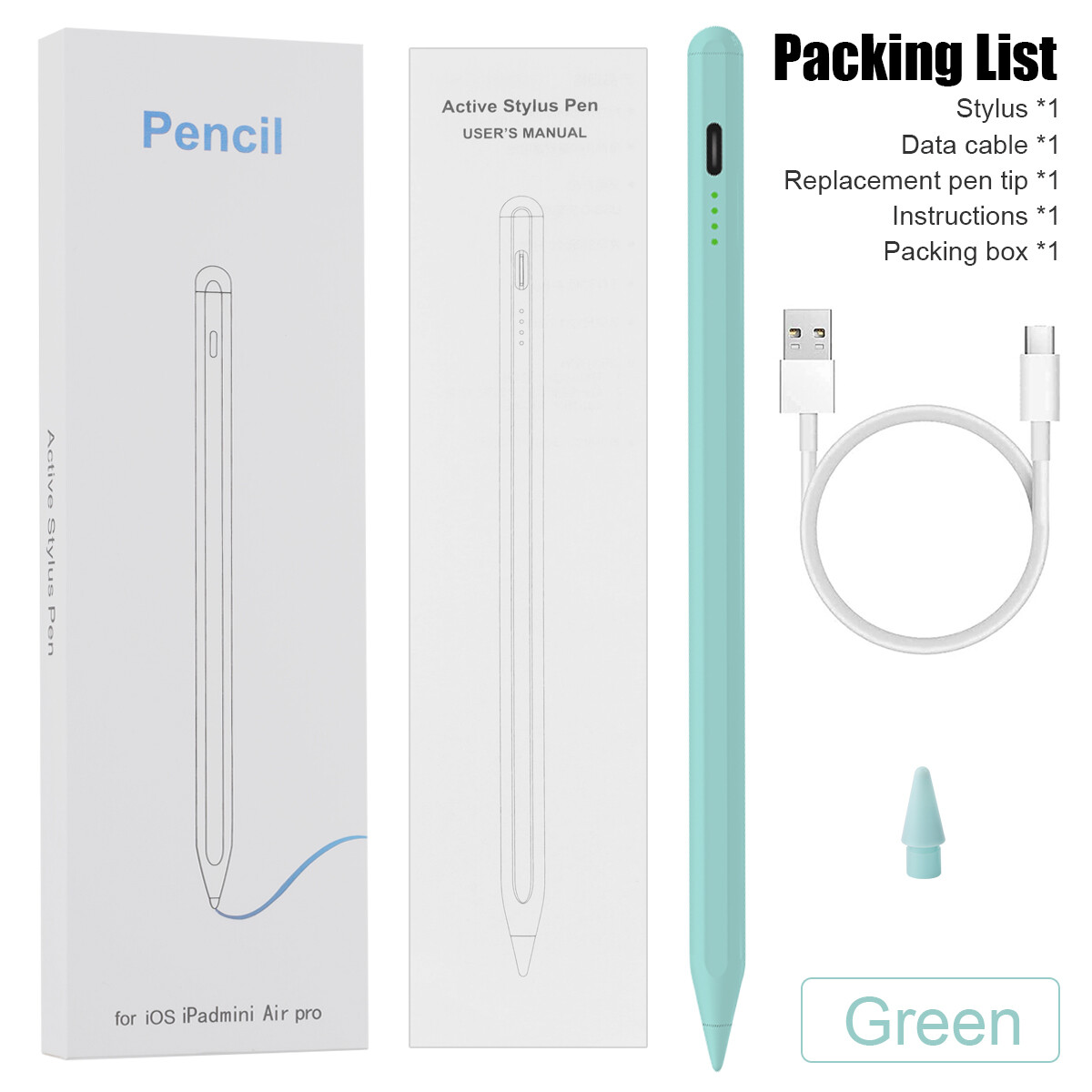 For Apple Stylus Pencil iPad Pro iPad 10/9/8/7/6th Gen Air 5/4/3  2018-2024 Pen