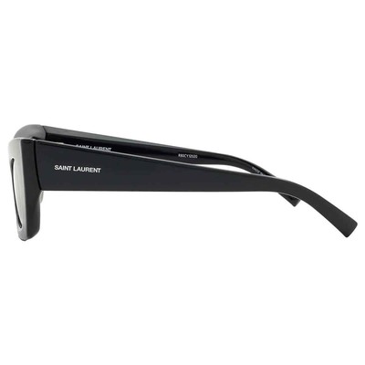 Pre-owned Saint Laurent Black Cat Eye Ladies Sunglasses Sl 702 001 49 Sl 702 001 49 In Gray