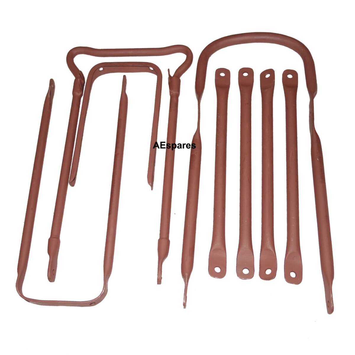 BSA B31 B33 A10 A7 Plunger Model Front Rear Mudguard Set With Stay Raw Metal 