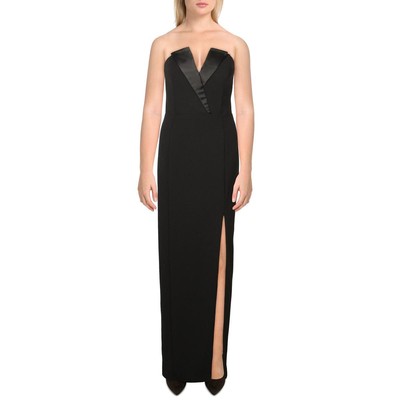 Betsy & Adam Womens Black Corset Satin Tru Evening Dress Gown 14 BHFO 8754