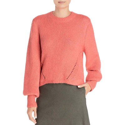 

Женский красный вязаный пуловер с отделкой в рубчик Eleven Six Kara  BHFO 5111, Hot coral