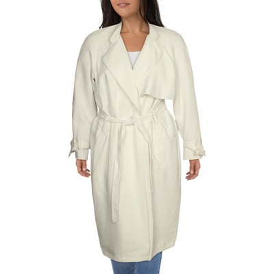 

Rachel Rachel Roy Женское длинное пальто из крепа с завязками на рукавах и поясом больших размеров, Белый, R5004