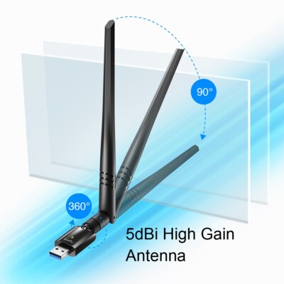 Cudy AC1300 High Gain Wireless Dual Band USB 3.0 Wi-Fi Adapter | WU1400