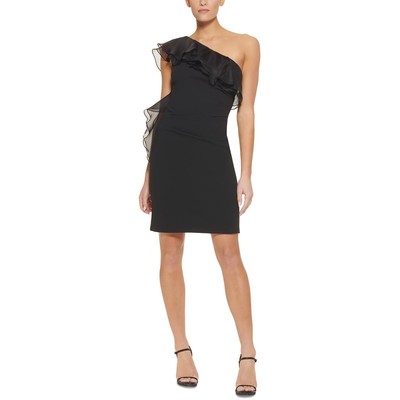 

Женское мини-платье-футляр с рюшами DKNY BHFO 1570, Черный