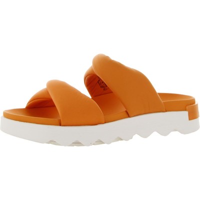 

Sorel Женские оранжевые кожаные сандалии на платформе 9,5 средний (B,M) BHFO 0188, Orange/white