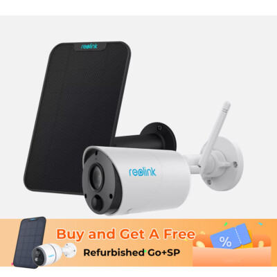 Reolink Battery Security Camera 1080P WiFi PIR 2 Way Audio Argus Eco +SolarPanel