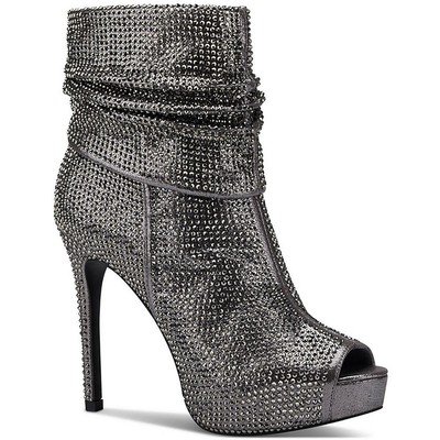 

Женские ботильоны Thalia Sodi Cheyanne с эффектом металлик 8,5 средний (B,M) BHFO 8292, Pewter metallic fabric, Cheyanne