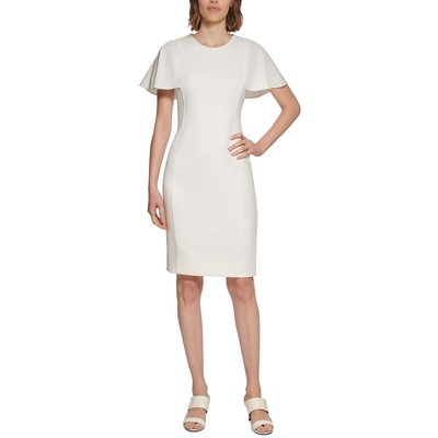 Calvin Klein Женское белое деловое платье-футляр длиной до колена 6 BHFO 3841