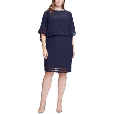 

Женское коктейльное и праздничное платье с иллюзией Jessica Howard Plus BHFO 2580
