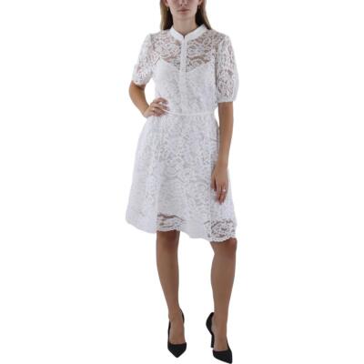 Женское кружевное платье-клеш с поясом Tahari ASL Petites BHFO 2043