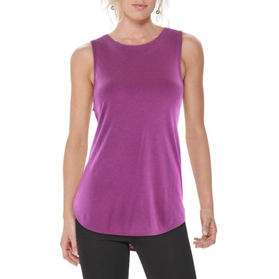 Хлопковая женская майка для тела с фиолетовым изгибом подола Active Tank Top Shirt XS BHFO 2281