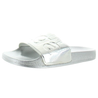 Superga Womens 1908 Silver  Pool Slides Shoes 5 Medium (B,M) BHFO 3821