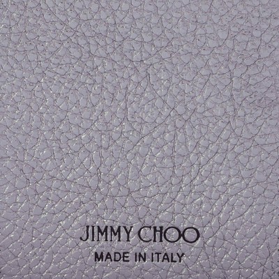Pre-owned Jimmy Choo Ladies Nemo Leather Star Tri-fold Wallet Nemo Uur Gun Metal/dark